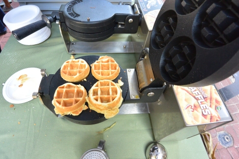Waffles made at The Classic Diner stand, West Chester Restaurant Festival.